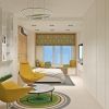 дизайн интерьера гостевой комнаты, интерьер в современном стиле, зонирование пространства в интерьере, корпусная мебель в интерьере,