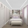 дизайн интерьера спальни, интерьер спальни в классическом стиле, фотопечать в интерьере,корпусная мебель в спальне