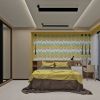 современная спальня, дизайн-проект спальни, фотопечать в интерьере