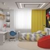 дизайн интерьера детской в современном стиле, дизайн комнаты для подростка, зона отдыха в детской