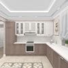 дизайн кухни, интерьер кухни-гостиной,дизайн зоны тв, камин в интерьере, гостиная в классическом стиле
